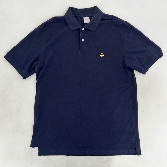 Brooks Brothers Other - Brooks Brothers 346 Mens L Polo Shirt Navy Short Sleeve High Low Hem Outdoor